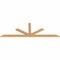 Ekena Millwork Saratoga Smooth Timber Gable Bracket, Western Red Cedar, 84"W x 28"H x 1 1/2"D x 3 1/2"F, 8/12 Pitch GBW084X28X0204SAR00SWR - alternate 5